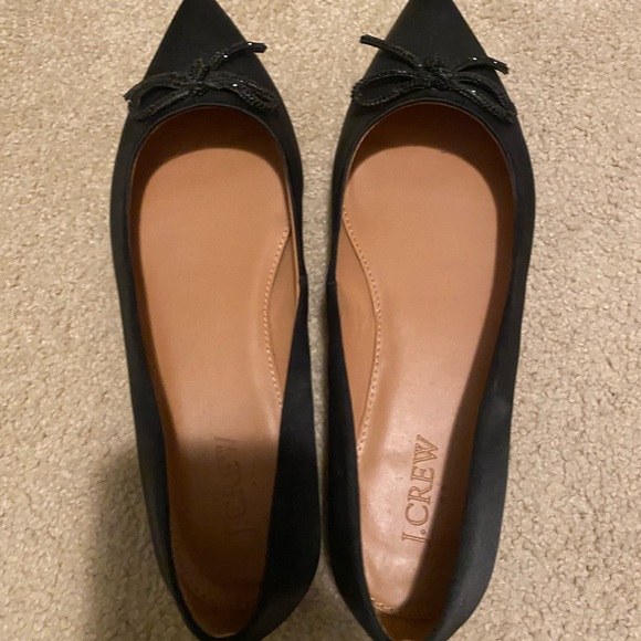 Jcrew black bow flats. Worn twice. 7.5 - Picture 4 of 4